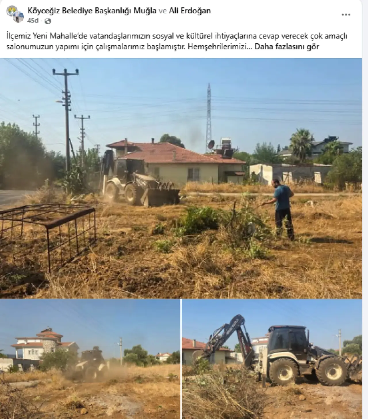 Köyceğiz Belediyesi, Yeni Mahalle'de çok amaçlı salon projesinin yapım çalışmalarına başladı. Tesis sosyal ve kültürel etkinliklere ev sahipliği yapacak.