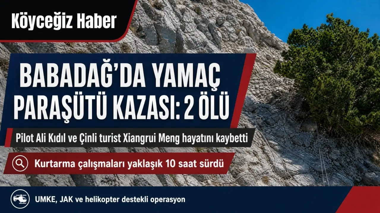 Fethiye Babadağ'da meydana gelen yamaç paraşütü kazasında pilot Ali Kıdıl ve Çinli turist Xiangrui Meng hayatını kaybetti.